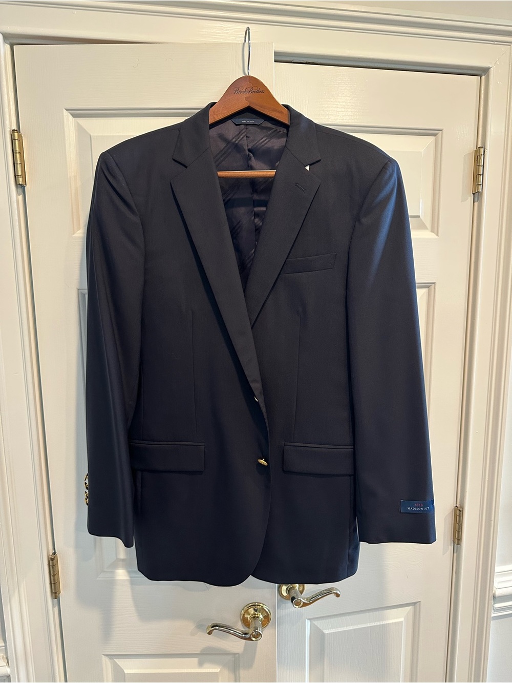 Brooks Brothers Navy Single-Breasted Blazer